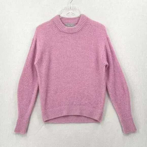 Everlane 100% Cashmere Ribbed Cocoon Crew Neck Sweater in Lilac - Medium - Picture 8 of 8
